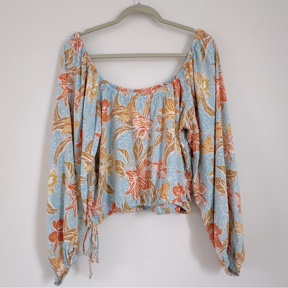 ROXY Long Sleeve Off The Shoulder Top